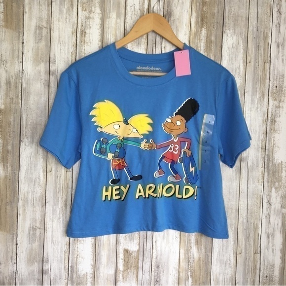 NWT Nickelodeon Hey Arnold Blue Crop - Picture 5 of 5